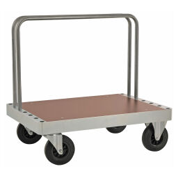 Glass/plate container glass/plate trolley with 2 separate insertion brackets