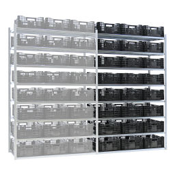 Shelving combination kit EXTENSION including 21 stacking boxes New