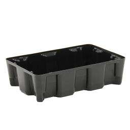 Plastic trays Retention Basin Retention Basin modular leakingbucket - 25 liter.  L: 600, W: 400, H: 165 (mm). Article code: 48-10704