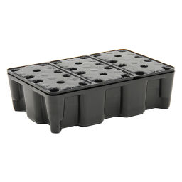 Plastic trays retention basin modular leakingbucket, with grid - 25 liter