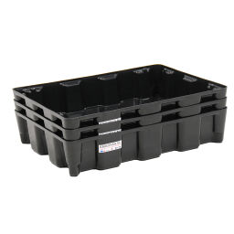 Plastic trays retention basin modular leakingbucket, with grid - 60 liter