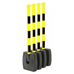 Barriers safety and marking safety markings folding display stand for chains - black/yellow
