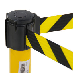 Barriers Safety and marking safety markings stand with belt of 3 meter Length (mm):  3000.  L: 3000, W: 60, H: 985 (mm). Article code: 42.179.17.353