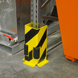 Shelving protection Safety and marking bumper protection collision protector with guide roller.  L: 200, W: 240, H: 400 (mm). Article code: 42.197.22.021
