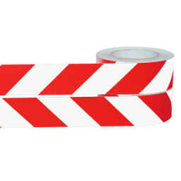 Floor marking and tape Safety and marking wall marking reflective - red/white.  L: 25000, W: 50,  (mm). Article code: 42.420.11.114