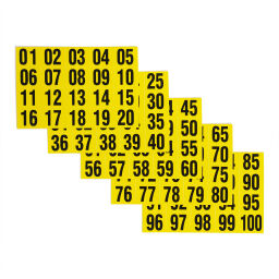 Borden en stickers Veiligheid en markering identificatielabels zelfklevend 01-100.  B: 25, H: 30 (mm). Artikelcode: 51CN-23