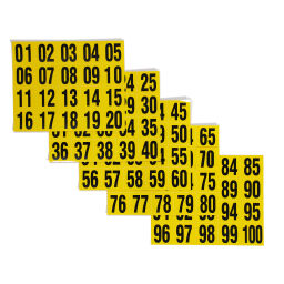 Signs Safety and marking identification labels self adhesive 01-100.  W: 50, H: 50 (mm). Article code: 51CN-50