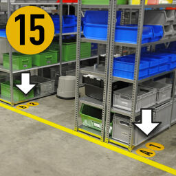 Floor marking and tape safety and marking identification labels floor identification markers number 15