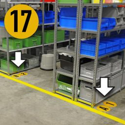 Floor marking and tape safety and marking identification labels floor identification markers number 17