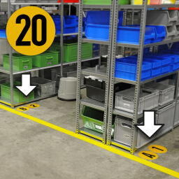 Floor marking and tape safety and marking identification labels floor identification markers number 20