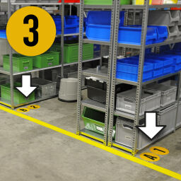 Floor marking and tape safety and marking identification labels floor identification markers number 3