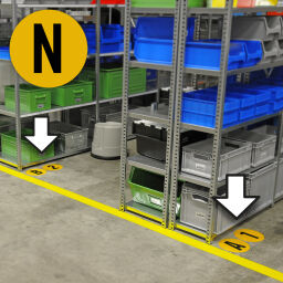 Floor marking and tape identification labels floor identification markers letter N