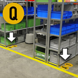 Floor marking and tape identification labels floor identification markers letter Q