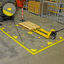 Bodenmarkierung und band Sicherheit und Markierung Bodenmarkierung Fußbodenmarkierung Kreis.  L: 90, B: 90,  (mm). Artikelcode: 51FSY-O
