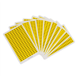 Plastic pocket identification labels self adhesive 0-9 51FY1-123