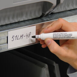 Kaarthouder identificatielabels uitwisbare magnetische tape.  B: 80, H: 40 (mm). Artikelcode: 51LM-48