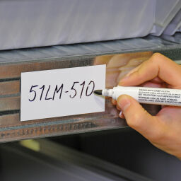 Kaarthouder identificatielabels uitwisbare magnetische tape.  B: 100, H: 50 (mm). Artikelcode: 51LM-510