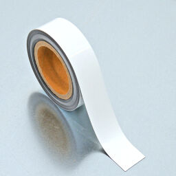 Kaarthouder identificatielabels uitwisbare magnetische tape Kleur:  wit.  L: 10000, B: 40,  (mm). Artikelcode: 51MSR-40W