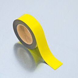Kaarthouder identificatielabels uitwisbare magnetische tape Kleur:  geel.  L: 10000, B: 40,  (mm). Artikelcode: 51MSR-40Y