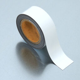 Kaarthouder identificatielabels uitwisbare magnetische tape Kleur:  wit.  L: 10000, B: 50,  (mm). Artikelcode: 51MSR-50W