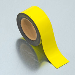 Kaarthouder identificatielabels uitwisbare magnetische tape Kleur:  geel.  L: 10000, B: 50,  (mm). Artikelcode: 51MSR-50Y