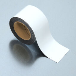 Kaarthouder identificatielabels uitwisbare magnetische tape Kleur:  wit.  L: 10000, B: 80,  (mm). Artikelcode: 51MSR-80W