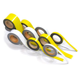 Kaarthouder identificatielabels uitwisbare magnetische tape Kleur:  geel.  L: 10000, B: 80,  (mm). Artikelcode: 51MSR-80Y