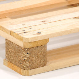 Pallet houten pallet 4-weg Artikelindeling:  Nieuw.  L: 1200, B: 1000, H: 150 (mm). Artikelcode: 99-9696