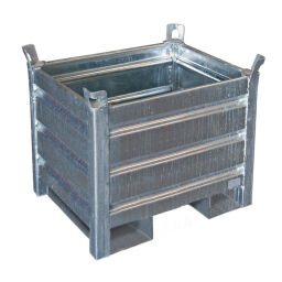 Stacking box steel fixed construction stacking box 4 sides Custom built.  L: 800, W: 600, H: 670 (mm). Article code: 102866V-01