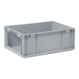 Stacking box plastic with grip opening