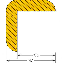 Profilé et cornière profil de protection rôle de 5 mètres