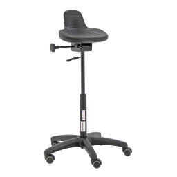 Werktafel werkplaatsstoel in hoogte verstelbaar.  Artikelcode: 45-IS206