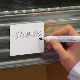 Kaarthouder identificatielabels uitwisbare magnetische tape.  B: 100, H: 80 (mm). Artikelcode: 51LM-810