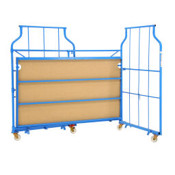 Furniture roll container Roll cage L-nestable and stackable .  L: 2000, W: 1150, H: 1800 (mm). Article code: 7070.201118-01