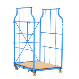 Furniture roll container roll cage l-nestable and stackable 