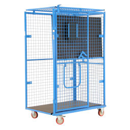 Roll conteneur de sécurité caisson à roulettes antivol L-châssis, emboitables