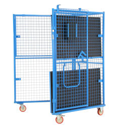 Roll conteneur de sécurité caisson à roulettes antivol L-châssis, emboitables