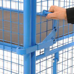 Roll conteneur de sécurité caisson à roulettes antivol L-châssis, emboitables