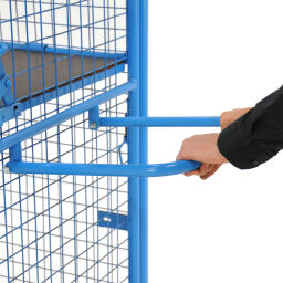 Roll conteneur de sécurité caisson à roulettes antivol L-châssis, emboitables