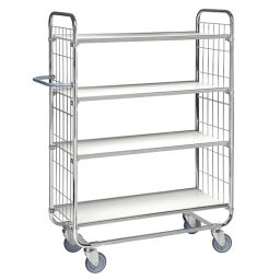 Warehouse trolley Kongamek Fetra shelved trolley with 4 shelves New