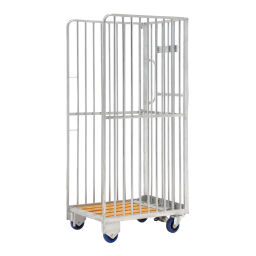 Roll rontainer rental roll cage 3-sides nestable