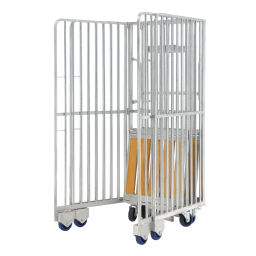 3-Sides Roll cage nestable Rental Type:  3-sides.  L: 830, W: 670, H: 1800 (mm). Article code: H99-1442-1800