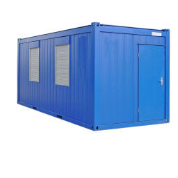Container sanitairunit 20 ft.  L: 6055, B: 2435, H: 2591 (mm). Artikelcode: 99STA-20FT-SMKT