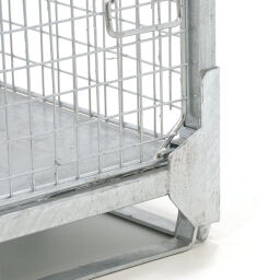 Mesh Stillages stackable and foldable 1 flap at 2 long sides Article arrangement:  New.  L: 2200, W: 1100, H: 1100 (mm). Article code: 99-3095-V