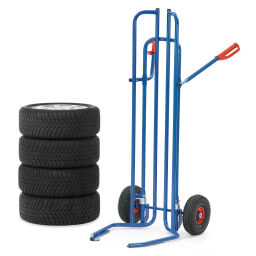 Tyre storage fetra tyres hand truck pneumatic tyres:  260*85 mm.  W: 650, H: 1500 (mm). Article code: 852033