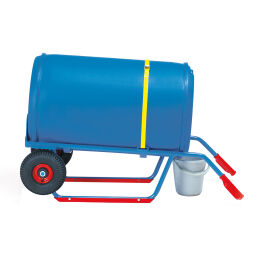Drum Handling Equipment barrel hand truck for 200 ltr - steel - barrels.  W: 640, H: 1300 (mm). Article code: 852081