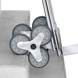 Aluminium handtruck fetra stairway hand truck 2 star shaped wheel sets