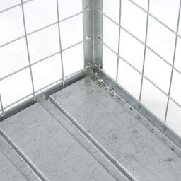 Mesh Stillages fixed construction stackable 1 flap at 1 long side.  L: 1200, W: 1000, H: 2000 (mm). Article code: 99-980