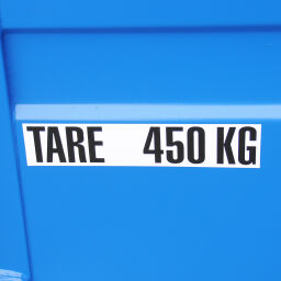 Container Materialcontainer 5 Fuß Vermietung.  L: 2200, B: 1600, H: 2445 (mm). Artikelcode: H99STA-5FT