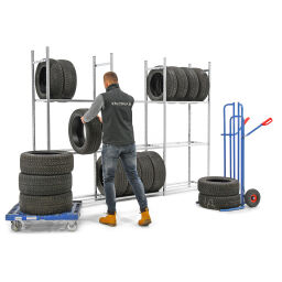 Tyre storage tyrerack 1 start section and 9 extension sections